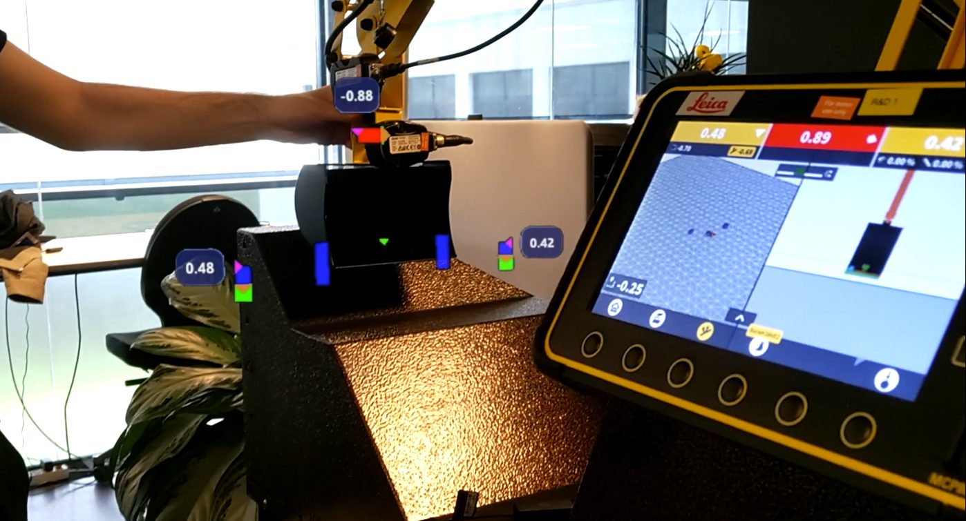 AR tested on the rig next to the iCON tablet