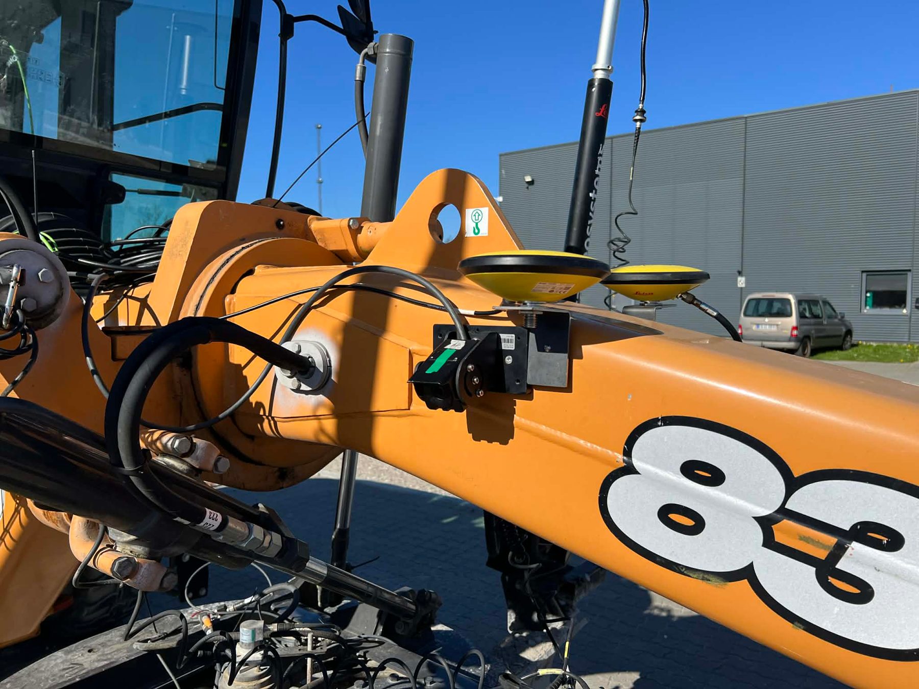 Chassis-mounted GNSS antenna and forward-facing camera