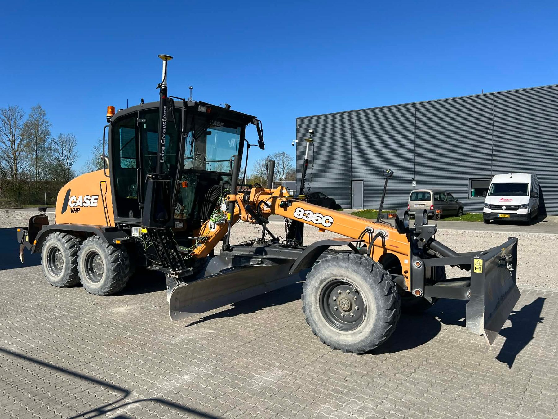 CASE 836C motor grader with sensors